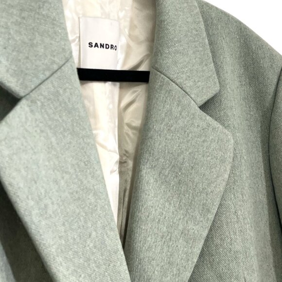 Sandro Meg Oversized Wool Blazer Size 40 Pre-Loved - Picture 5 of 7